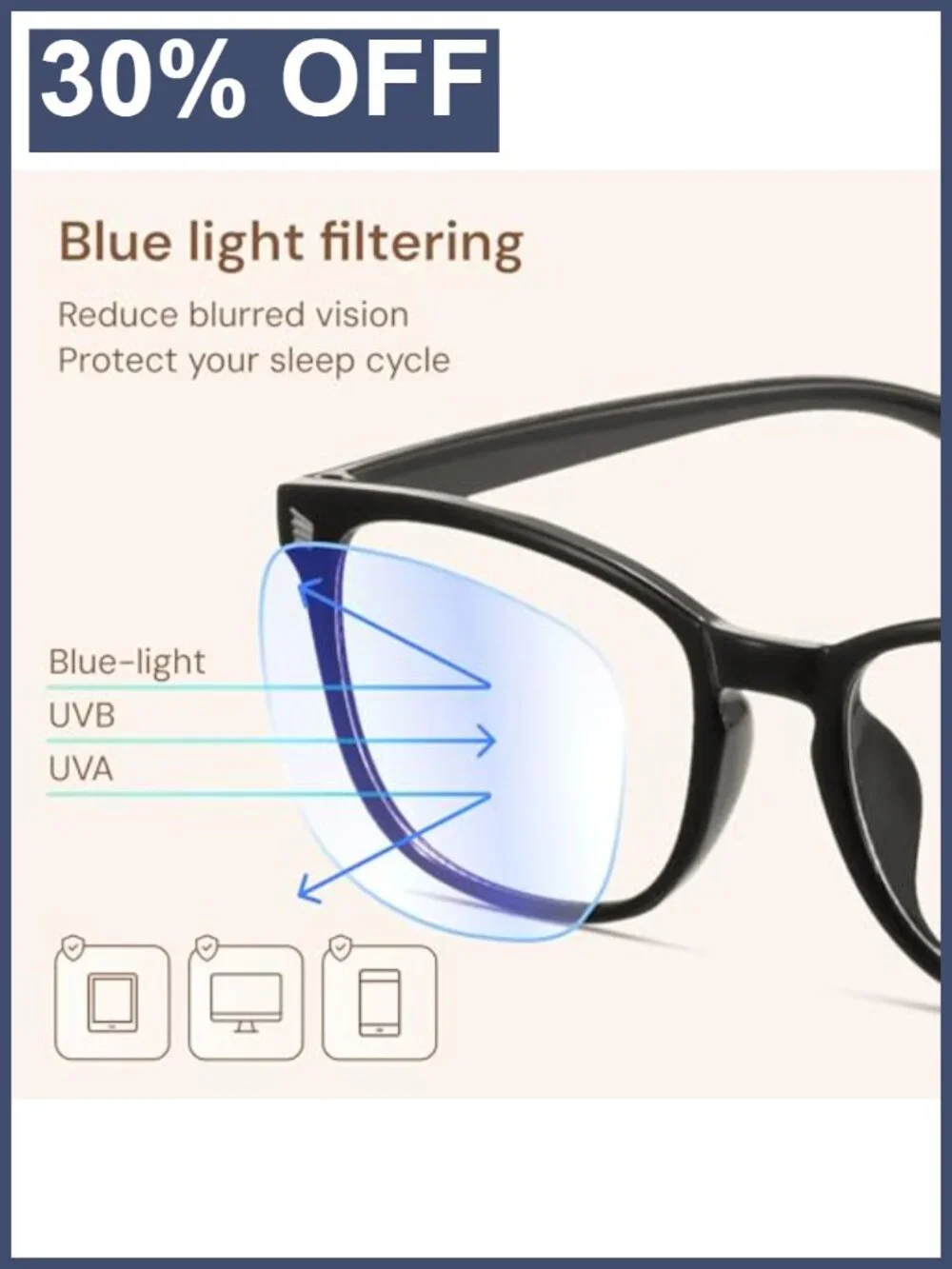 Blue Light Blocking Glasses Computer Eyewear 3 Pack UV400